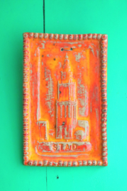 Oranje Martinitoren tegel "Stad"