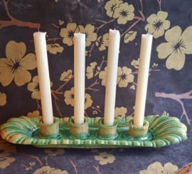 Groene kandelaar voor 4 kaarsen