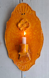 Oranje wandkaars