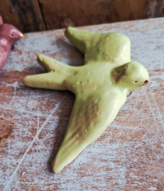 Groene zwaluw met gouden snaveltje