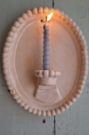 Wit wandkaarsje