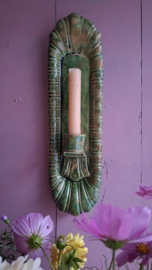 Groene kaarshouder