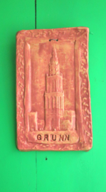 Oud roze Martinitoren tegel "Grunn"