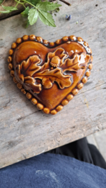 Bruin hart eikenblad