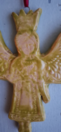 Kerst of Bescherm engel zachtgroen