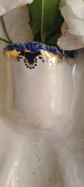 Bijzonder wandbord met delftsblauw en goud