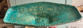 Bijzondere turquoise schaal