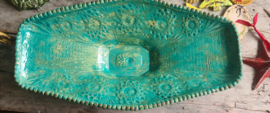 Bijzondere turquoise schaal