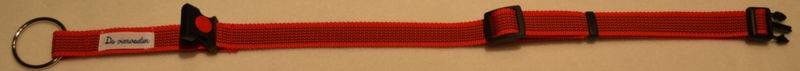 Halsband Rood met zwarte strepen