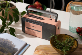 CASSETTE PLAYER ROSE GOLD / GREY