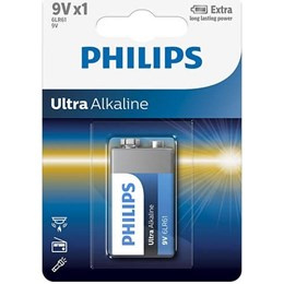 Phillips ultra alkaline - 6LR61 9 V batterij - 1 stuk