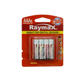AAA Batterijen - LR03 - Alkaline - 8 Stuks Raymax
