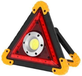 LED gevaren driehoek - 10 watt lamp - oplaadbaar