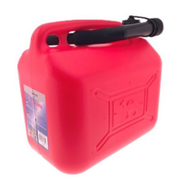 Jerrycan 10 liter met vloeistofmeter rood