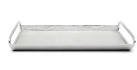 Tray aluminium 42x18 Kleuren Zilver / Zwart