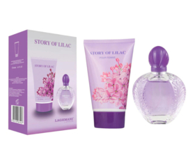 Story Of Lilac -Geschenkset met parfum, 30 ml en vocht inbrengende bodylotion, 100 ml