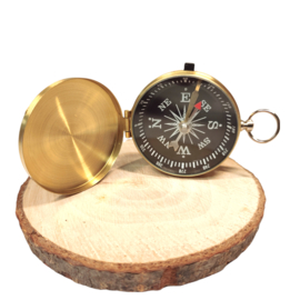 Kompas Goud kleur - Messing - Diameter 5cm
