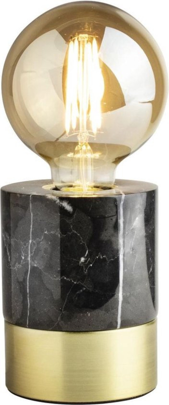 Tafellamp LED ø9x12cm Marble Zwart met lamp.