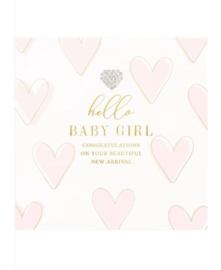Wenskaart - Hello Baby Girl