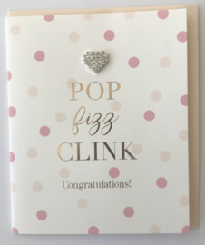 Wenskaart ‘Pop Fizz Clink, Congratulations’