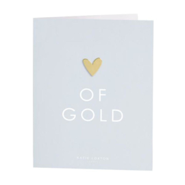Wenskaart - Gold badge - ‘Heart of gold’
