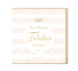 Wenskaart - Merry Christmas Fabulous Friend