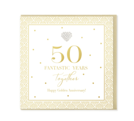 Wenskaart - 50 Fantastic Years Together (Happy Golden Anniversary)