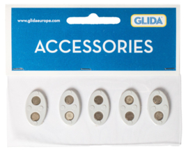 Glida Plates with two inserted magnets - Set of 5 pc