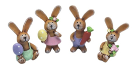 Rabbit, Set Of 4, 4.5cm