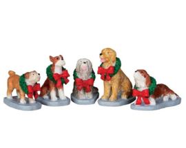 Christmas Pooch, Set Of 5