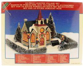 10 Piece Lighted Village Set