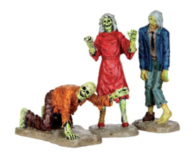 Walking Zombies, Set Of 3