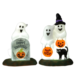 Happy Halloween Ghosts, Set Of 2