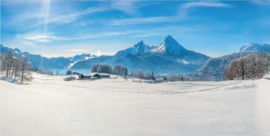 Achtergrond Doek - Alpen 150 X 75cm
