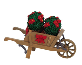 Wheelbarrow With Poinsettias