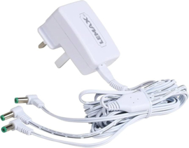 Power Adaptor 4,5V, 1000MA, White, 3-output, Changeable Plug - UK ONLY!