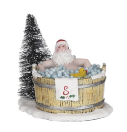 Santa in hot tub