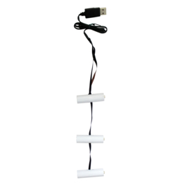 USB Power Adapters Equivalent to 3-AA Leader Wire - 46cm