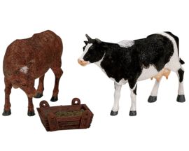 Feeding Cow & Bull, Set Of 3