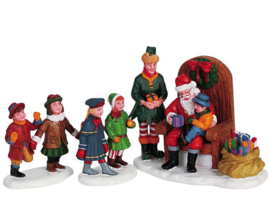 Visiting Santa, Set Of 3