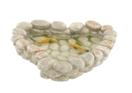 Pond with fish 11x12.5cm