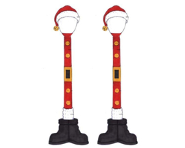 Santa Street Lamp, Set Of 2