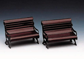 Metal Park Bench, Set Of 2