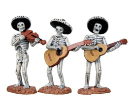 Skeleton Mariachi Band, Set Of 3