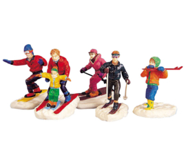 Winter Fun Figurines, Set Of 5