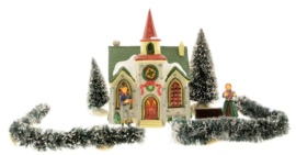 10 Piece Lighted Village Set