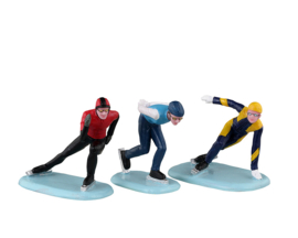 Speed Skaters, Set Of 3