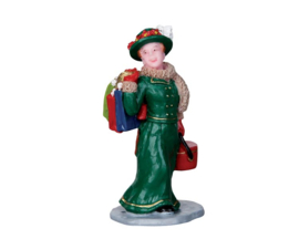 Vintage Jolly Holiday Shopper - Item is reserved!