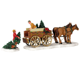 Christmas Tree Wagon, Set of 2