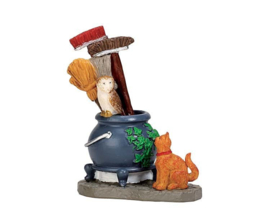 Cauldron Broom Holder